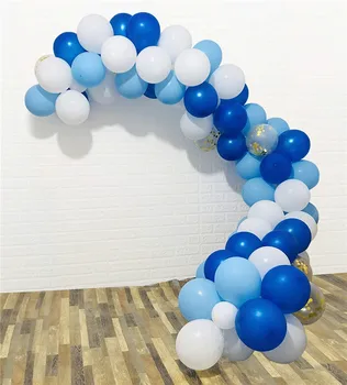 

102pcs White Latex Balloon Garland Kit Gold Transparent Confetti Balloon Arch Garland for Boy Baby Birthday Wedding Party Decor