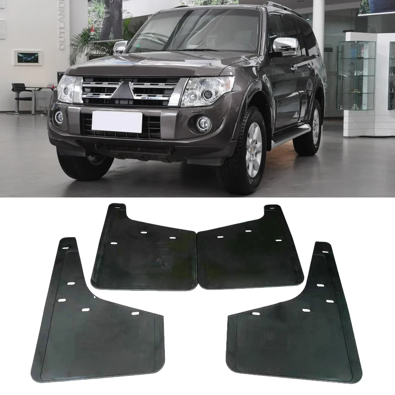 

For Mitsubishi Pajero Montero 2007 - 2016 Car Front & Rear Mud Fender Flaps Splash Guards Mudflaps Mudguard 4PCS