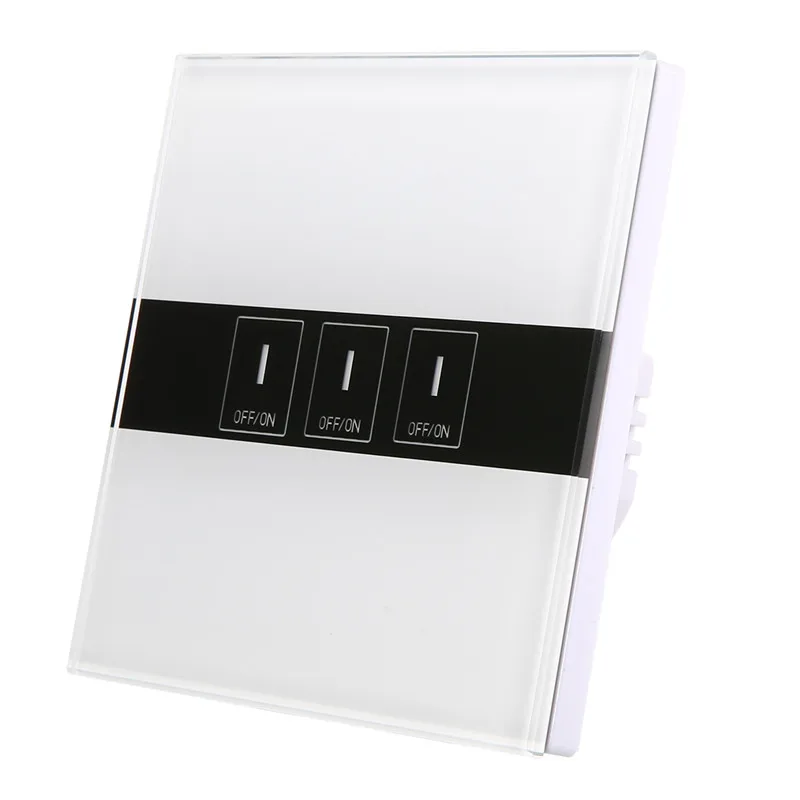 

EL-03 3-Gang AC 90-250V 2A 400w 86 Type EU UK Smart WiFi Touch Light Wall Switch Module Wireless Remote Control Switch ON OFF