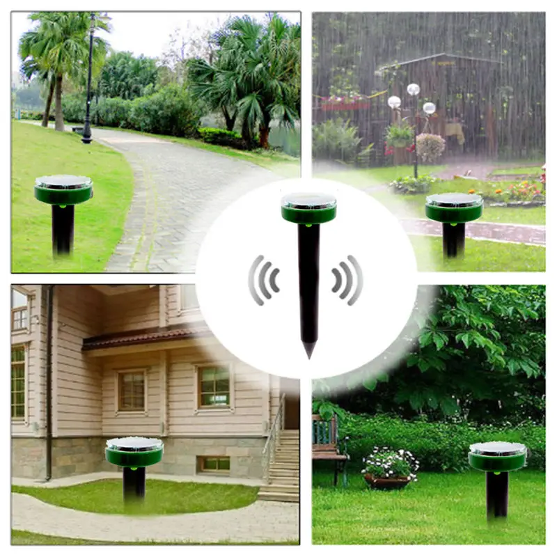 

Outdoor Garden Mole Repellent Solar Power Ultrasonic Mole Snake Bird Mosquito Mouse Ultrasonic Pest Repeller Control Garden Yard