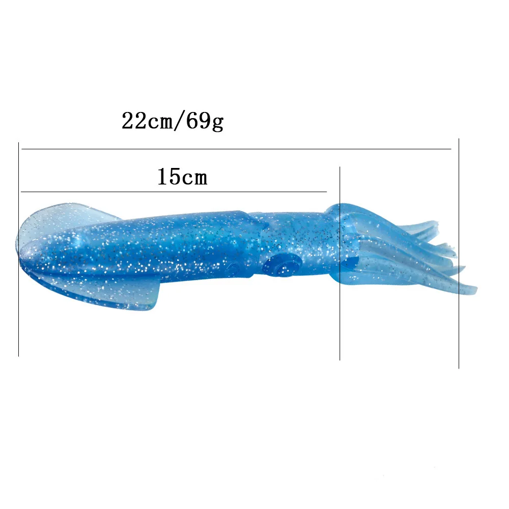 22 см/70 г Морская рыбалка кальмарная юбка установка троллинг рыбалка осьминог приманка для соленой воды мягкая блесна для ловли кальмара