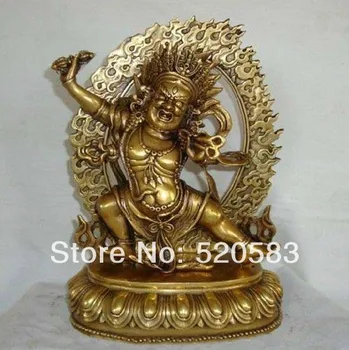 

free 9.8" Tibet Tibetan Buddhist Vajrapani buddha bronze statue fast