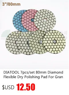 Diatool 4 шт./pk 125 мм 5 "Грит #400 diamond Наждачные круги гибкие сухой полировки для Гранит мрамор плитка, камень