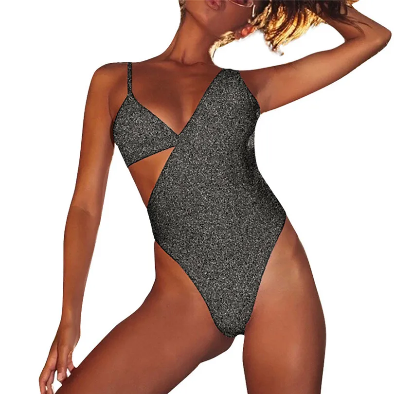 Summer Bikini 2019 Sexy Women One-Piece Bikini Push-Up Pad Swimwear Bathing Swimsuit Beachwear #3A11 (28)