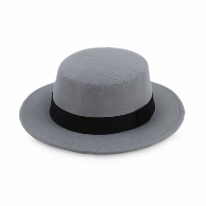 Однотонная фетровая шляпа Fedoras винтажная для женщин и мужчин классический