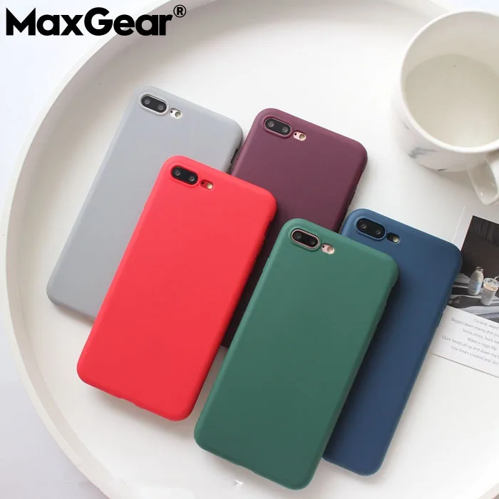 

MaxGear 10 Colors TPU Silicone Frosted Matte Case For iPhone 7 8 Plus 6 6s X Plus Soft Back Cover for iPhone 6 6 Plus 7 8 X Case