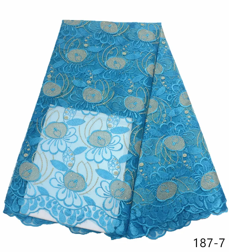 

French Net Lace Fabric 2019 Latest African Lace Fabric With Embroidery Mesh Tulle Lace Fabric High quality Nigerian Lace 187