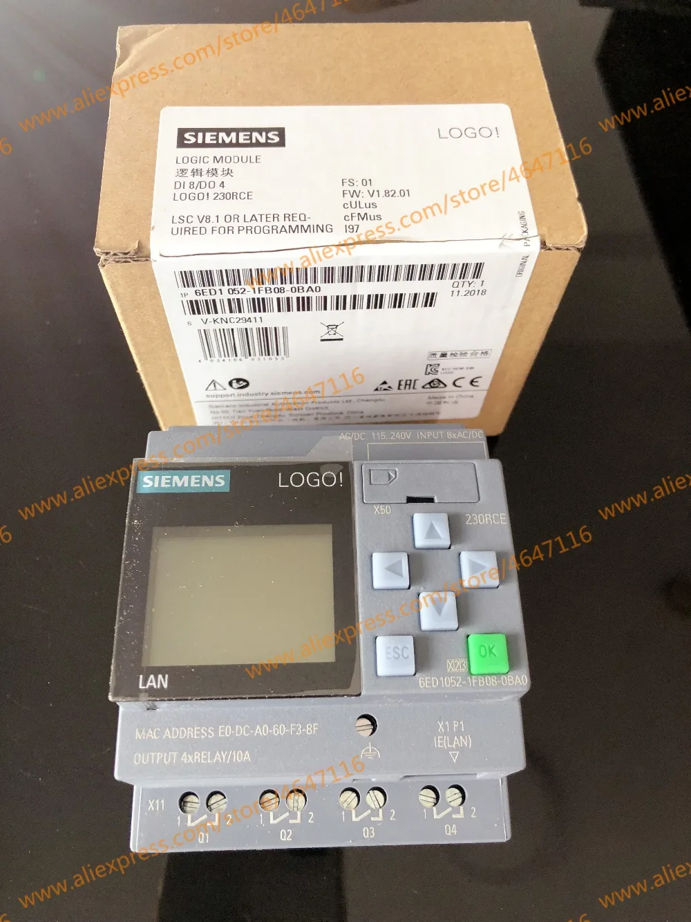 

Free Shipping NEW Logic Controller LOGO 230RCE 6ED1052-1FB08-0BA0 052-1FB00