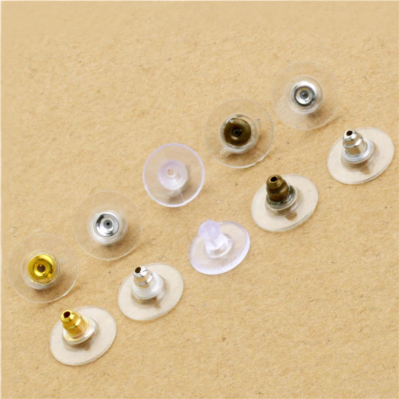 100 шт. силиконовые Заглушки для сережек гвоздиков|stud earring backs|earring back stopperearring backs |