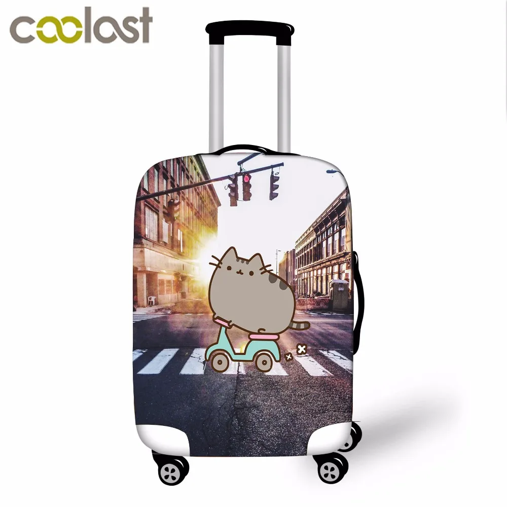 Pusheen Cat Luggage Cover for 18 28 Inch Trolley Suitcase Elastic Girls
