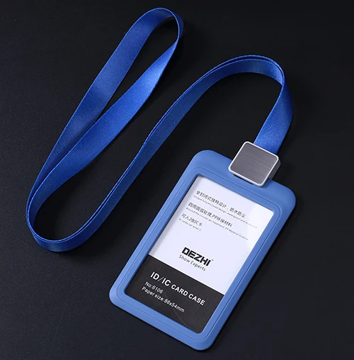 v blue set Подлинная DEZHI пластиковая этикетка с названием торговой марки Визитница ID бейдж талреп держатель - Цвет: v blue set