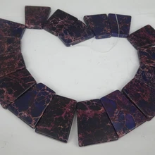 20 шт 30*40 мм фиолетовые императорские кусочки, Топ просверленная плита форма камни камень аксессуары из бисера Ювелирных изделий