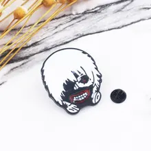 Tokyo Ghoul emalia szpilki broszka Ken Kaneki maska odznaka broszki dla kobiet mężczyzn przypinka biżuteria prezent