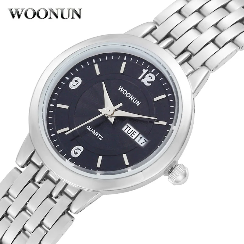Женские часы WOONUN, модные повседневные кварцевые наручные часы из нержавеющей стали для женщин, женские часы Relogio Feminino