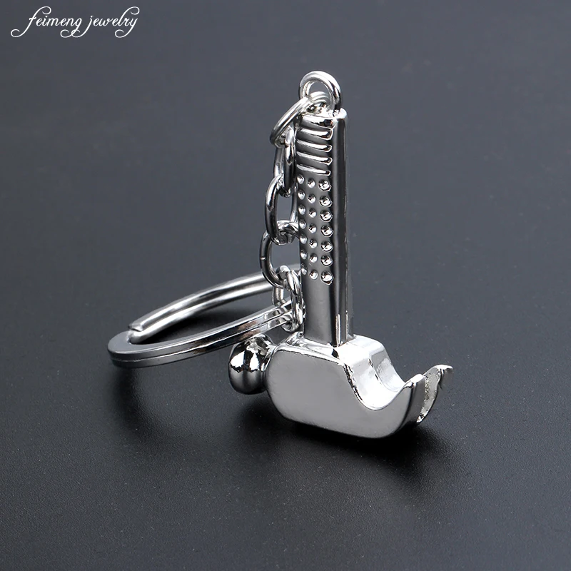 

Unique Men's Keychain Zinc Alloy Craftsman Hammer Pendant Keyring Silver Color Mechanic Tool Jewelry for Key Accessories