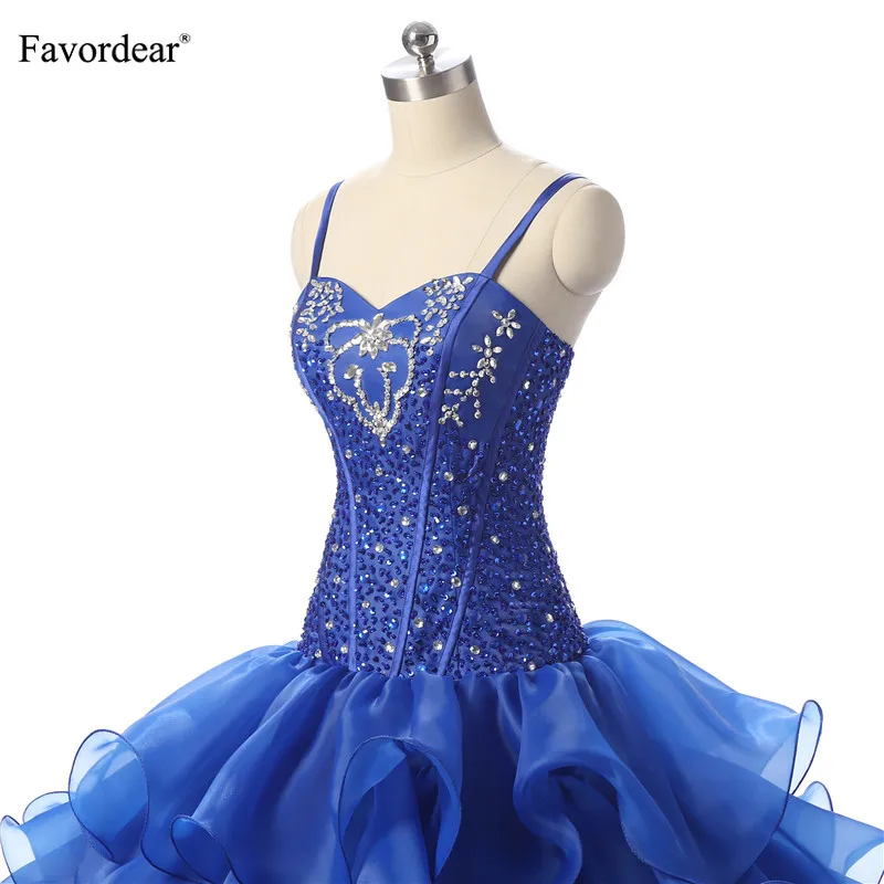 Favordear/Многоярусное бальное платье с рюшами на тонких бретельках Vestidos Quinceanera