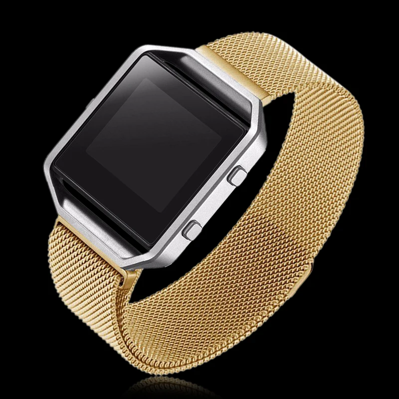 

High Quality 4 Colors Mesh Stainless Steel 23MM Watch Strap Band for Fitbit Blaze Watch with Interlock Clasp
