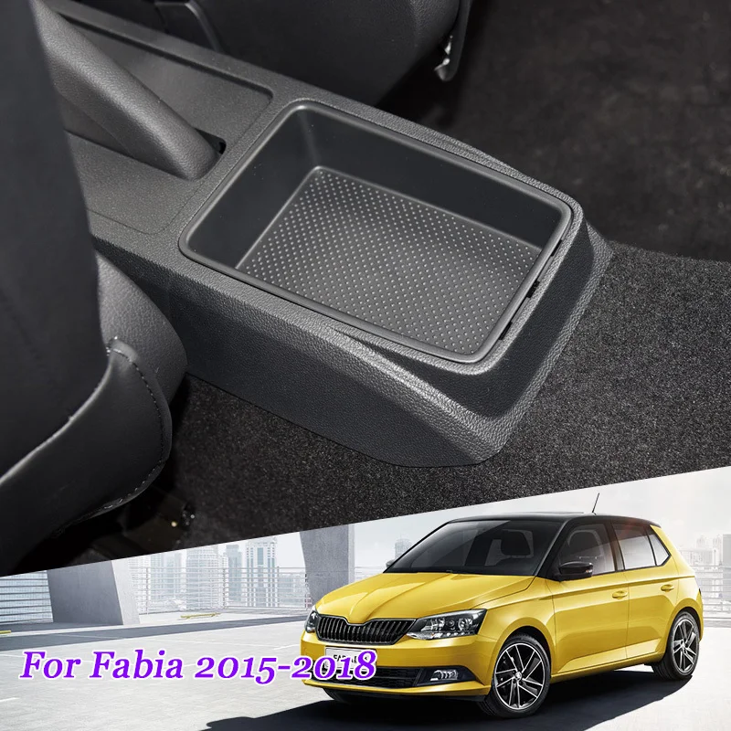 QCBXYYXH автомобильный Стайлинг PU Кожаный Автомобильный подлокотник для Skoda Fabia- центральный ящик для хранения крышка интерьер с чашкой чехол