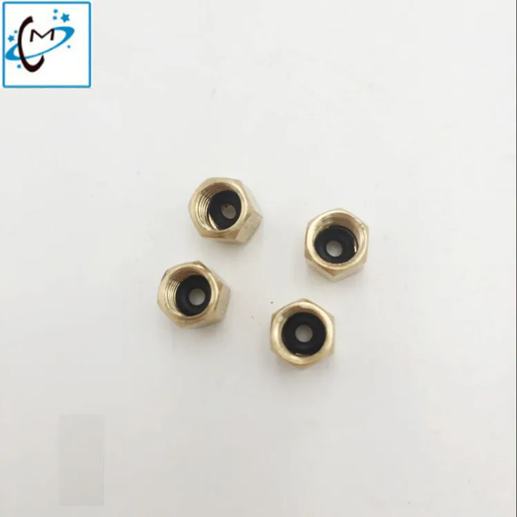 

Free shipping DX5 head cooper nut screw with o ring for Small damper for Roland Mutoh Mimaki plotter Printer damper adapter