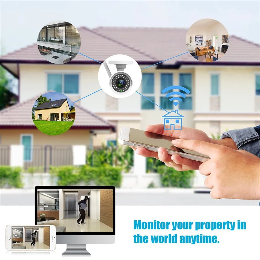 Беспроводная IP камера NVR cctv система 720P 16CH wifi наружная Водонепроницаемая