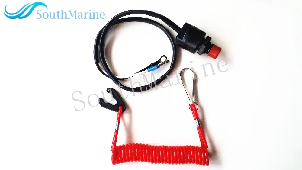 Лодочный мотор 682-82556-00& 65W-82575-00 6E9-82575-00 Kill Stop Switch& Safety Tether Lanyard для Yamaha/Tohatsu подвесной