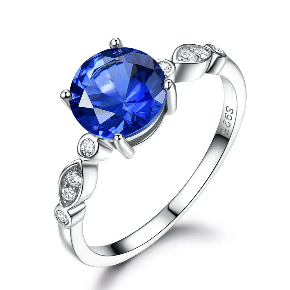 UMCHO, небесно-голубой топаз, серебряное кольцо для женщин, твердые 925 пробы, серебряные кольца для женщин, обручальное кольцо, камень по месяцу рождения, аквамарин, драгоценный камень - Цвет камня: sapphire ring