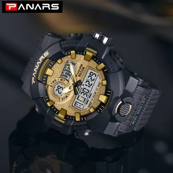 

Trend Men's Anti Fall Big Screen Multi Function Luminous sport watch Electronic digital Watch gifts Men's wrist luminous watch