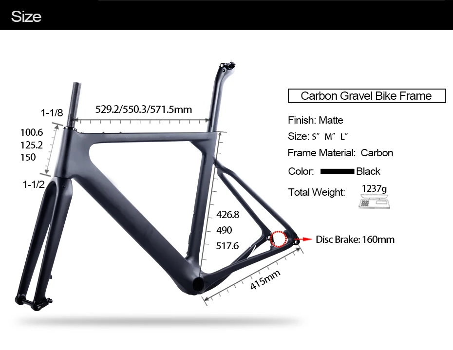 Top 2018 BXT Carbon Gravel Bike Frame aero Road or MTB frame 142x12mm disc brake Cyclocross Gravel Carbon Bicycle Frame 1