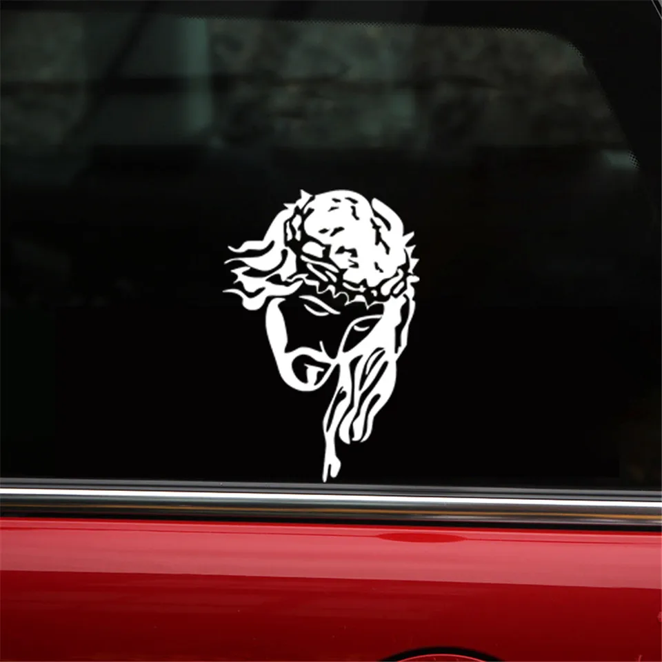 8.6cm12.7cm Jesus Christ God Fashion Vinyl Car-Styling Stickers Decals BlackSilver (3)