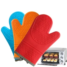 1 шт. Толстая изоляционная Силиконовая прихватка Нескользящие силиконовые перчатки для микроволновой печи рукавица хлопчатобумажная перчатка для выпечки горшок держатель кухонных инструментов