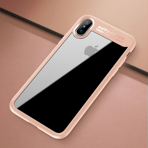 Для iPhone X случае рок ультра тонкий полный защитный ПК и ТПУ Силиконовые Гибридный чехол для iPhone X Coque принципиально Корпуса случае - Цвет: Pink