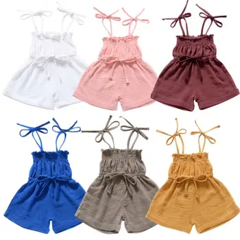 

Sweet Baby Girl Kids Summer Strap Jumpsuit Romper Tutu Clothes Outfits