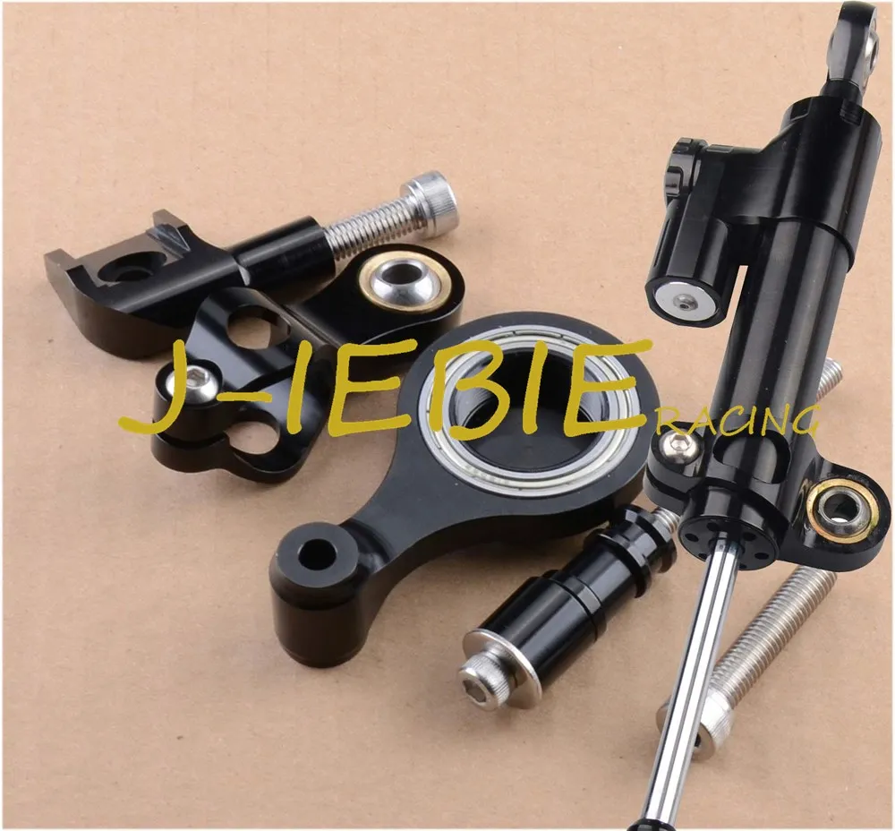

CNC Steering Damper Stabilizer and Black Bracket Mounting For Yamaha YZF R6 2006-2016 2007 2008 2013 R1 2009-2012 2010 2011
