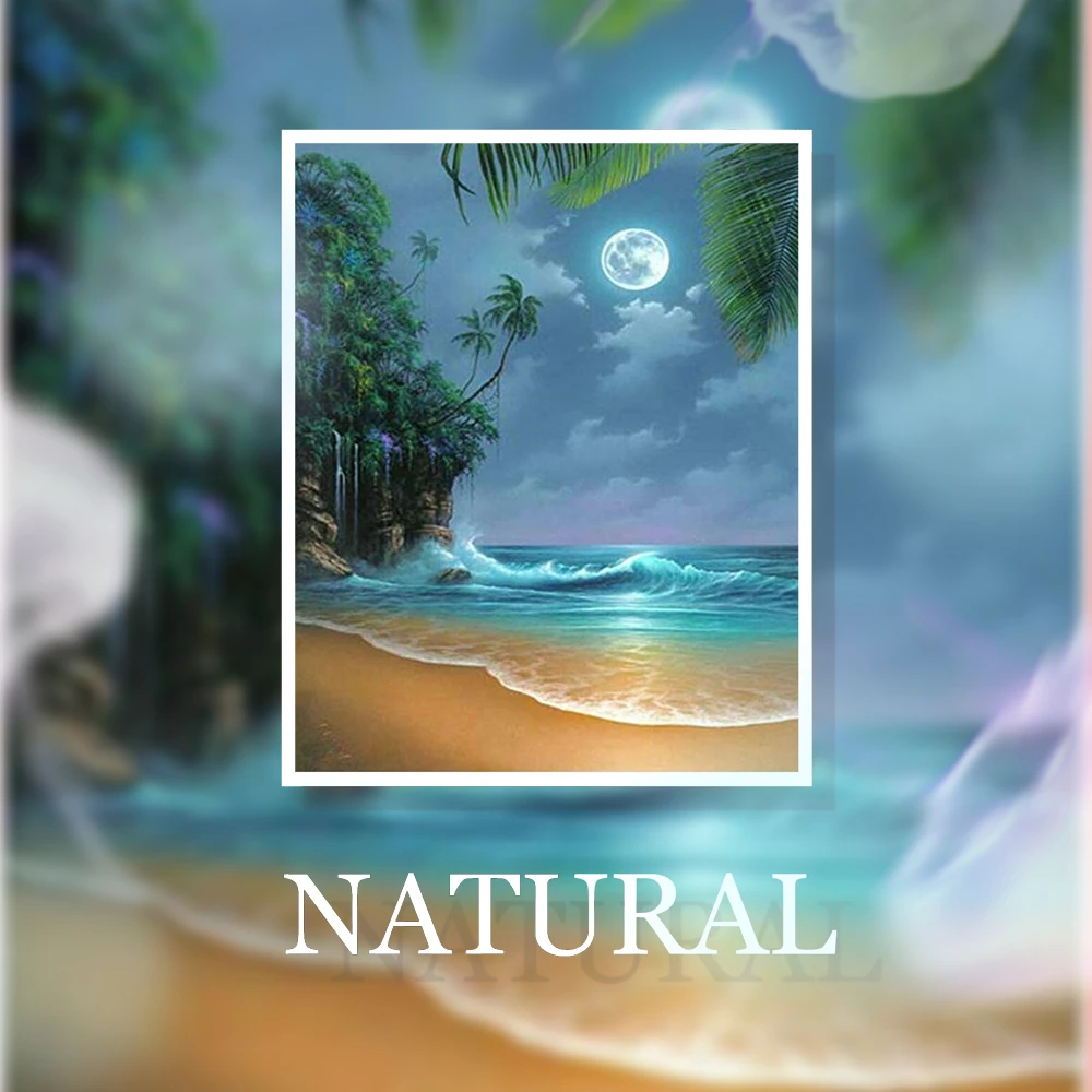 DIY-5D-Diamond-Painting-by-Number-Kit-Full-Diamond-Seaside-Moon-Beach-Embroidery-Dotz-Rhinestone-Cross