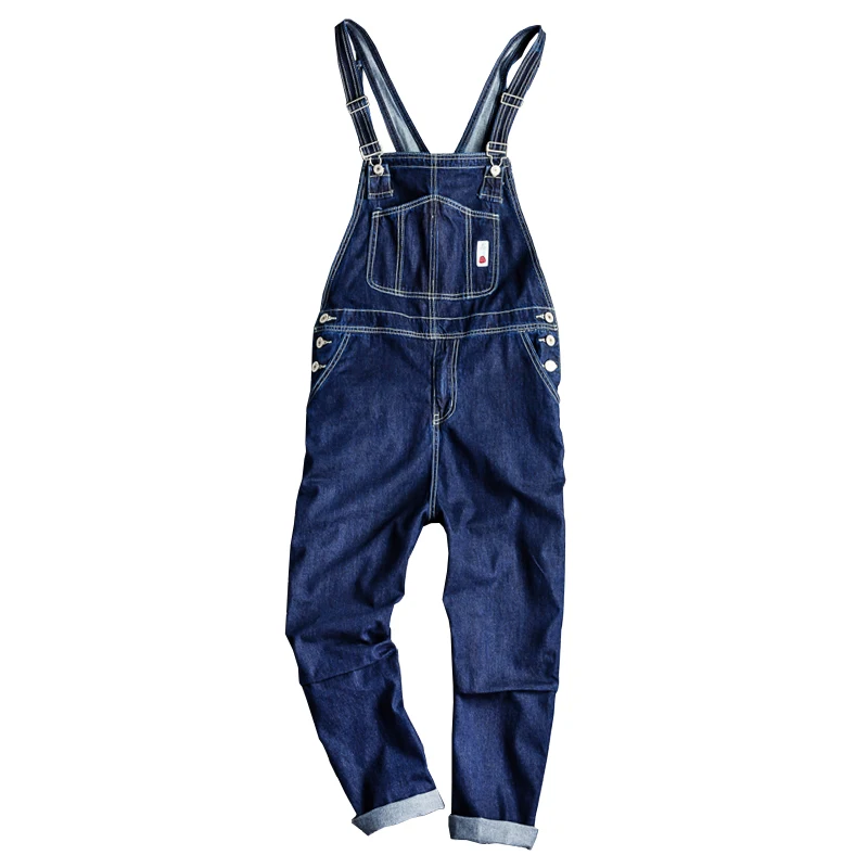 Sokotoo Men's pockets loose straight blue denim bib overalls Suspenders jumpsuits Jeans Coveralls Sokotoo Men's pockets loose straight blue denim bib overalls Suspenders jumpsuits Jeans Coveralls