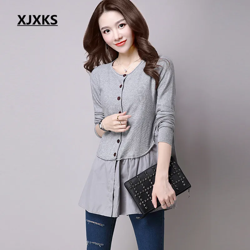 2017 Ladies sweater High quality Single Breasted long sweaters female fashion knitted women cardigan with button
