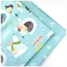 Syunss мультфильм Полярный рай с принтом хлопчатобумажная DIY ткань лоскутное одеяло шитье детские игрушки постельные принадлежности стеганый Tecido ткань