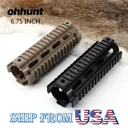 Ohhunt 3,93 "6,75" Длина карабина 2 шт Drop в Quad Rail обработки Системы черный загар Охота Тактический AR-15 M16 винтовок Drop-в