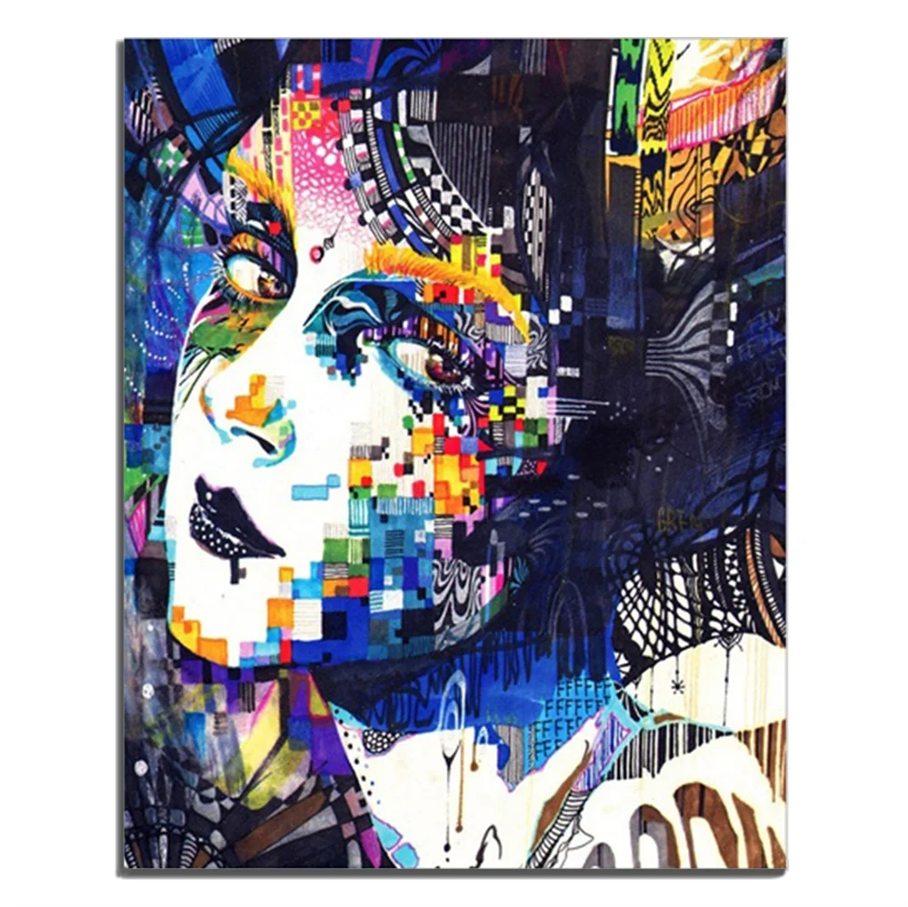 

Beautiful Girl Abstract Water Color Popular Canvas Oil Painting Unique Gift For Home Office Decor Wall Artwork Picture No Frame