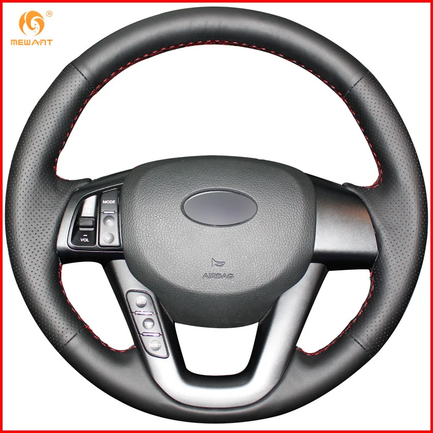 MEWANT черный чехол рулевого колеса автомобиля из искусственной кожи для Kia K5 2011 2012