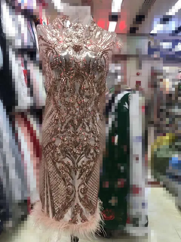 

Embroidered Net Fabric with beads With super Quality CiCi-12.2924 African Tulle Lace Fabric For party Dress