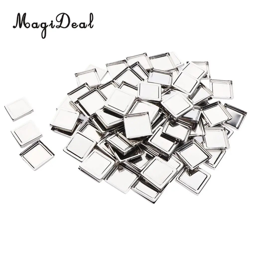 Bulk 100pcs Empty Eyeshadow Powder Eye Makeup Pans for Magnetic Palette Box