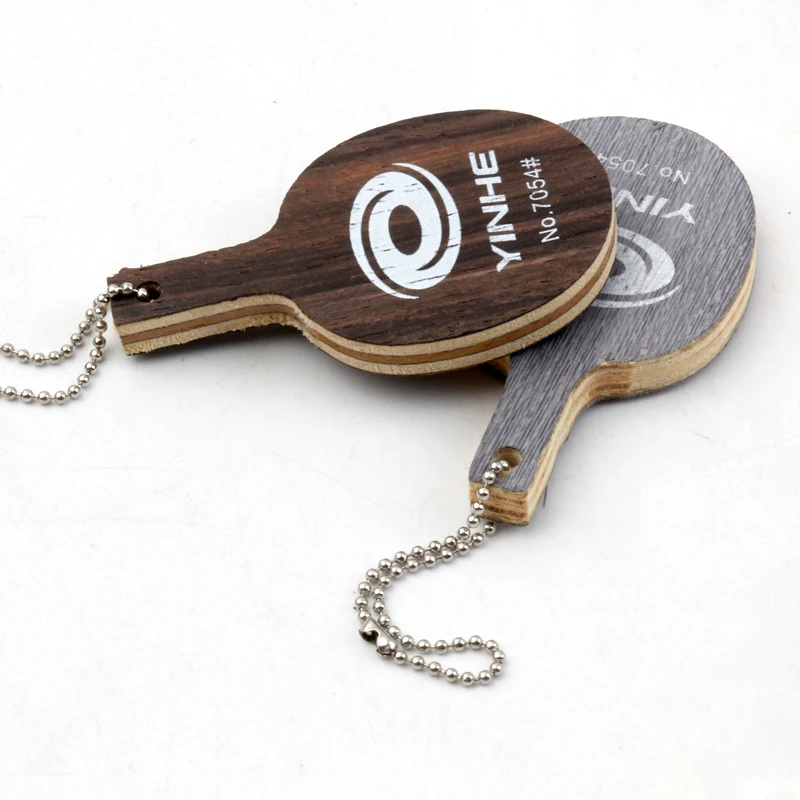 

2 Pcs YINHE Mini Rosewood Table Tennis Racket (Key Chain, Very Cute, Not for Play) Pendant Blade Ping Pong Bat