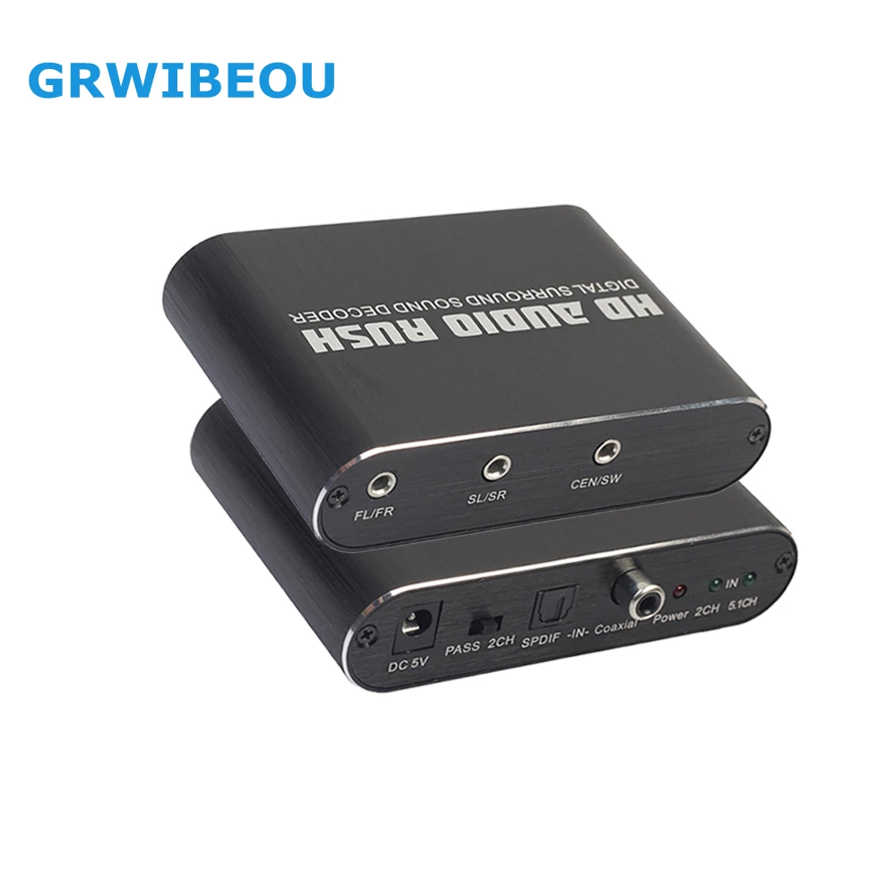 5.1 Audio Rush Digital Sound Decoder Convertitore AC3/DTS RCA Converter Gear Surround Rush Digitale