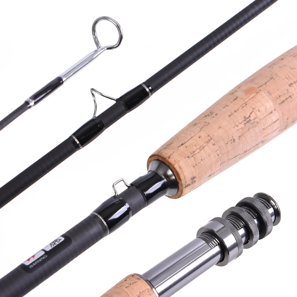 

LEO Fly Fishing Rod 9FT 2.7M 4 Section Fishing Rod Line wt 4/5 5/6 6/7 7/8 Soft Cork Handle Fly Rod Fishing Tackle