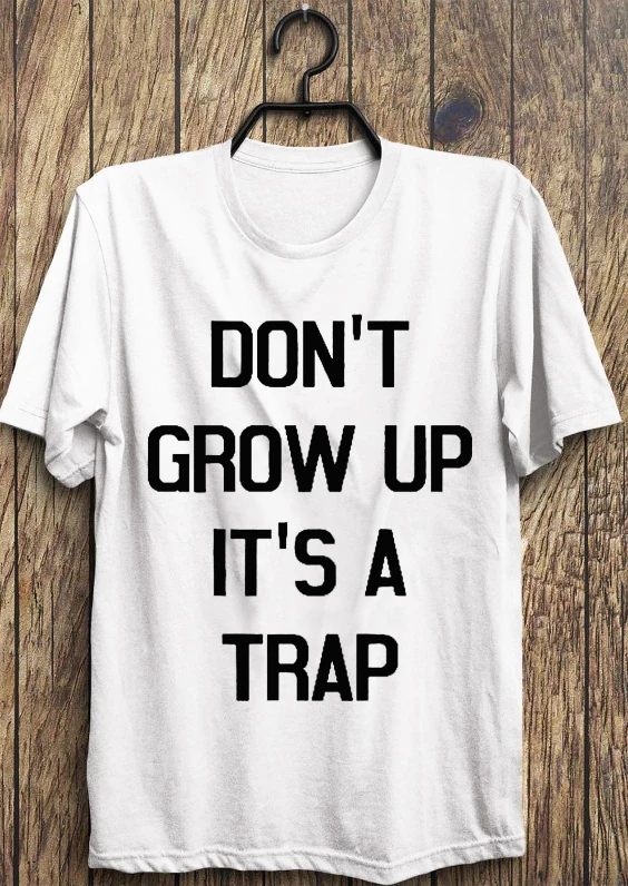 Футболка Ловушка с надписью Don't Grow Up it's a Trap хипстерская футболка графическим