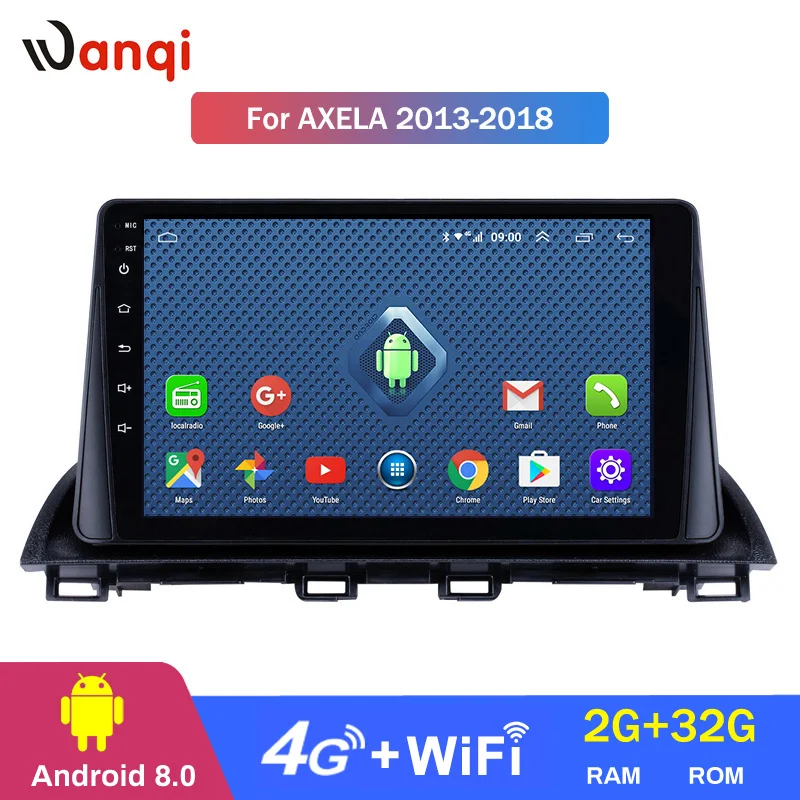 

4G Lte All Netcom 9 inch Android 8.0 HD Touchscreen GPS Navigation system for 2014 2015 Mazda 3 Axela support SWC DVR