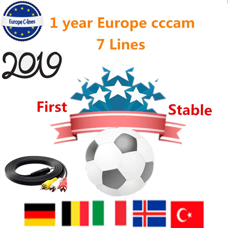 

HD DVB S2 Satellite TV Receiver 12 months Europe Cccam Account 6 lines Server Germany France Chile Spain Italy For Freesat V7 V8