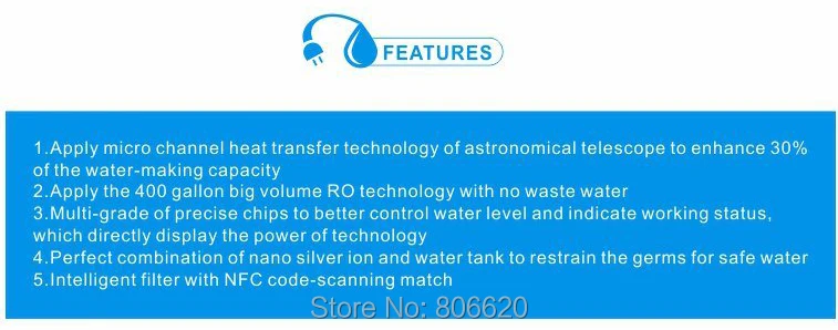 Home 20LD Pure Atmospheric Air to Water Treatment Dispenser Generator with Intelligent RO Filter & NFC Code-Scanning Match Tech_Feature