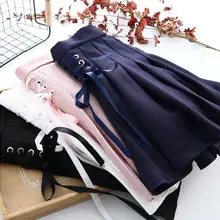 Новинка, корейский Британский стиль, женская летняя мини-юбка, плиссированная, миди, милая, конфетного цвета, для студентов, saias